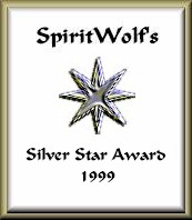 Spirit Wolf's Silver Star Award